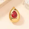 Colar Pingente Único Cruzado Aço Inoxidável Fundição Joias Moda Versátil Pingente Gota Zircônia Acessórios DIY