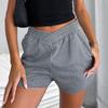 Estación Independiente Verano Nuevo de Amazon Pantalones de Chándal Espejo Cruzado Pantalones Casuales Shorts Deportivos de Yoga y Fitness para Mujer Europeos y Americanos