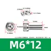 Aço inoxidável 304 DIN912 Cabeça de copo arruela de mola hexagonal parafuso de máquina de combinação dupla cabeça cilíndrica recartilhada M3M8