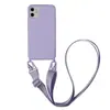 Adequado para Capa de Celular Iphone14 Cobertura Total Apple 15Promax Silicone Líquido Imitação Alça Transversal 13 Capa Macia