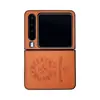 Adecuado para Huawei Purax Marca Trendy Anillo Cuero Creativo Huawei P50 Pocket Pantalla Plegable Funda Cubierta para Teléfono Móvil