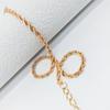 Joyería de moda transfronteriza europea y americana retro creativa para mujer accesorios de tobillo chapados en oro tendencia personalidad tobillera de cadena retorcida