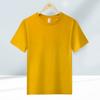 Camiseta de algodón grueso con cuello redondo de color sólido, camisa cultural publicitaria personalizada, ropa de trabajo de uniforme de clase de manga corta para hombres y mujeres, logotipo impreso