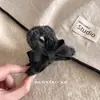 Grampo de Cabelo de Lã com Laço Outono e Inverno Feminino High-End 2025 Novo Grampo Tubarão Grampo de Cabelo Outono e Inverno na Parte de Trás da Cabeça