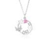 Collar de plata S925 con forma de guirnalda de amor para mujer, collar con lazo de flores, estilo coreano, joyería de circonitas con incrustaciones frescas