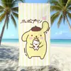 Toalla de Playa con Estampado de Perro Pudín de Sanrio, Absorbente de Agua, Secado Rápido, Fibra Ultrafina, Toalla de Baño para Vacaciones, Directo de Fábrica