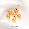 Acessórios de Ouro Real 24K Contas Espaçadoras Exclusivas Vazadas com Furo Passante Acessórios para Colar Artesanal Acessórios para Joias DIY Venda Direta da Fábrica