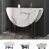 Mesa de jantar dobrável para uso doméstico, adequada para apartamentos pequenos, mesa de jantar simples para imóveis de aluguel, mesa redonda grande moderna minimalista para 10 pessoas