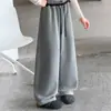 Pantalones de Chándal para Niñas Pantalones de Otoño para Niños Medianos y Grandes Estilo Coreano Pantalones Rectos Pantalones de Chándal Elegantes para Niñas Pantalones para Niños Estudiantes de Secundaria Modernos