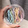 Banda elástica de goma de color en caja coreana para mujer, cuerda para atar el cabello, accesorio para el cabello duradero, cuerda simple para el cabello