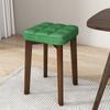 Banco Nórdico Pequeño Silla de Tela Tecnológica para el Hogar Almacenamiento para Sala de Estar Apilable Sencillo Madera Maciza Taburete Cuadrado para Vestidor