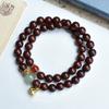 Pulsera de Doble Círculo de Palosanto de Hoja Pequeña Natural y Jade, Venta al por Mayor desde el Fabricante, Pulsera de Joyería con Forma de Hoja de Calabaza