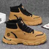 Botas estilo Martin nuevas 2026, botas de trabajo gruesas de moda para hombre, estilo británico, versátiles para otoño e invierno, zapatos de trabajo de moda para el trabajo