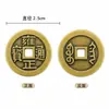 Adornos de monedas de cobre estilo antiguo, monedas de Cinco Emperadores engrosadas, monedas de cobre para protección de umbral de puerta, monedas de paz Kangxi, Qianlong, Shunzhi
