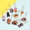 Llavero de fruta de dibujos animados DIY con temática de anime, colgante para decoración de bolsa, personalización creativa de llavero acrílico