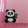Desenho fofo panda borracha macia acessórios de joia DIY patch para capa de celular furo em sapato flor sapato copo de água adesivos para geladeira