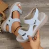 Sandalias de Mujer de Moda Verano 2026 Nuevas, Chanclas con Cuña Estilo Deportivo, Sandalias de Playa Ligeras con Velcro