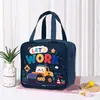 Bolsa de almuerzo aislante para estudiantes, grande, con película de aluminio engrosada, con dibujos animados bonitos, para niños
