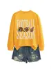 Amazon eBay sitio independiente moda cómoda versátil mujer temporada de fútbol cuello redondo manga larga sudadera