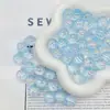 Agujero para Colgar Electroplateado UV Cuentas de Tierra Cuentas Redondas Cuentas Sueltas de Acrílico Materiales para Colgante de Coche DIY Accesorios de Joyería