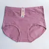 Flor pré-corte 3001 Khmer plus size calcinhas femininas para mães de meia-idade e idosas, lisas, cor sólida, cintura média e roupa íntima para gordas