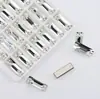 Cristal de Vidrio K9 Rectangular con Pedrería Cosida a Mano de Fondo Plano y Doble Agujero, Accesorios Hechos a Mano de Alta Calidad para Vestidos de Novia DIY