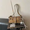 Bolso Elegante de Un Solo Hombro Color Sólido con Hebilla Retro Verano Transfronterizo Nueva Moda Remache Gran Capacidad Casual Bolso de Axila