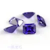 Wuzhou Gem Supply Color Rectangular Biselado Zirconio Artificial Piedra Desnuda Accesorios para Joyería