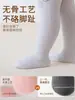Calcetines para bebé cuidadosamente seleccionados con bordes de volantes, hechos de algodón peinado en colores de caramelo, calcetines altos hasta la rodilla sin costuras y que no aprietan para niños, Clase A