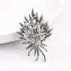 Broche Elegante de Espiga de Trigo de Cristal de Luxo Novo para 2025 para Mulheres, Elegante, Moderno e de Luxo para Lapela de Jaqueta Acessórios de Vestuário