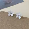 Pendientes de Verano Nuevos Super Hada Coloridos Degradado Flor de Cerezo Mariposa para Mujer Aguja de Plata Pasador Pequeño Estéreo Flor Pendientes Estilo Antiguo