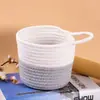 Cesta Suspensa para Miudezas de Corda de Algodão Gancho de Parede para Casa Cesta Suspensa para Plantas Verdes Vaso de Flores Escandinavo Cesta de Armazenamento Tecida para Quarto