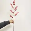 Decoración Fruta Roja Decoración Sala de Estar Arreglo Floral Baya Roja Fruta de la Suerte 6 Tenedores Acebo Artificial Fruta de la Suerte