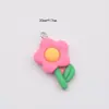 Resina de simulación helado donut flor cactus aretes bolsa llavero colgante accesorios de joyería DIY