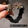 Goma para el pelo de mariposa estilo coreano para mujer con pedrería, accesorio versátil para coleta, alto valor estético, suave con el cabello