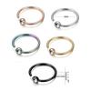 Comercio electrónico transfronterizo, anillo nasal en forma de C de acero inoxidable y titanio, apertura de uña para la nariz, personalidad de diamante Super Flash, joyería de perforación simple europea