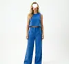 Aliexpress Ropa de Primavera y Verano Tallas Grandes Holgado Elegante Color Sólido Chaleco sin Mangas y Pantalones Largos Traje Deportivo de Moda Venta al por Mayor Transfronteriza