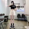 Shorts de Mezclilla Negros para Mujer 2025 Nuevo Verano Delgados de Cintura Alta que Cubren la Cadera Ajustados Estrechos de Pierna Ancha Hot Pants para Personas Bajas