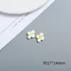 Desenho fofo pequena Margarida cola de leite capa de telefone bolsa de material diy joias de cabelo feitas à mão acessórios de resina