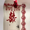 Un Juego Completo de Pegatinas para Puerta de Entrada Específicas para Bodas con Palabras Felices para las Habitaciones de Novios Hombres y Mujeres, Decoraciones de Puerta de Dormitorio con Palabras Felices