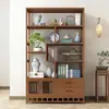 Nuevo vitrina de estilo chino para sala de té, estante para juegos de té, estante para hojas de té, estante de almacenamiento para sala de té, vitrina de estilo vintage para sala de estar y oficina
