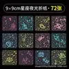 Constelaciones Luminosas Cuadrado de Origami Transparente Fluorescente Doble Cara Brillo Mil Grullas de Papel Materiales de Origami Hechos a Mano para Niños