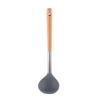 Utensílios de cozinha de silicone panela antiaderente wok de cozinha de silicone colher de sopa filtro de pesca para cozinhar cabo de madeira terno de utensílios de cozinha de silicone