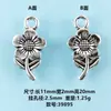 Múltiplos Estilos de Pingentes de Flores Frescas Flores Pequenas DIY Acessórios de Joias Liga de Zinco Charms para Colar Bolsa Atacado