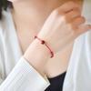 Contas de Transferência Benmingnian Amantes Mesmo Estilo Cordão Vermelho Cinábrio Zijin Tecido Pulseira Feminina Cordão de Mão Simples Masculino Corrente de Tornozelo