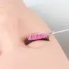 Pincel de Cílios com Haste de Cristal Para Extensão de Cílios Maquiagem Pincel de Cílios de Nylon Portátil Haste de Cristal Pincel para Cílios