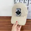 Protetor Solar Quente de Outono e Inverno Patch Chapéu de Pato de Pelúcia Desenho Animado para Homens Versátil Bonito Urso Boné de Baseball para Mulheres