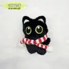 Colgante de Muñeco de Peluche de Gato Negro de Dibujos Animados, Adorno Colgante de Juguete para Gatito, Regalo Lindo, Accesorio para Bolsa que Chilla