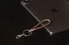 Llavero de langosta de cuero tejido círculo llavero de coche accesorios accesorios de llavero dorados creativos con cordón al por mayor