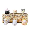 Meow Meow Pequeño Quemador de Incienso Caja Sorpresa Animal Adorno de Escritorio Figura de Mascota Linda Manualidad de Resina Pequeño Quemador de Aromaterapia